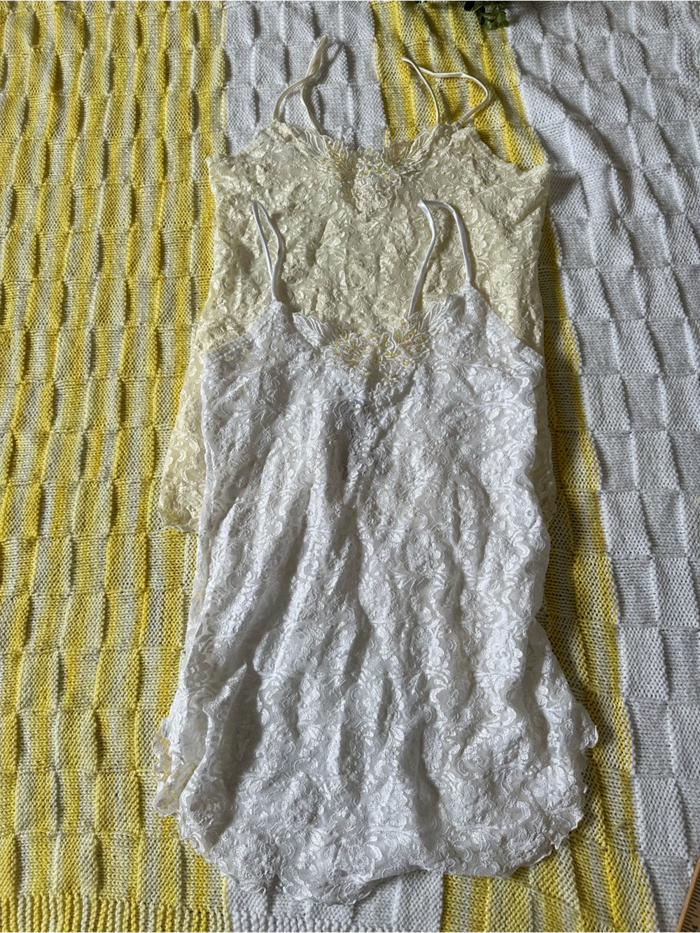 [Lot of 2] Secret Treasures White Lace Slip